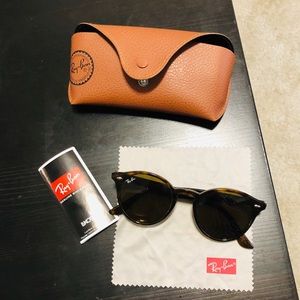 Ray-Ban RB2180 Tortoise Round Acetate Sunglasses